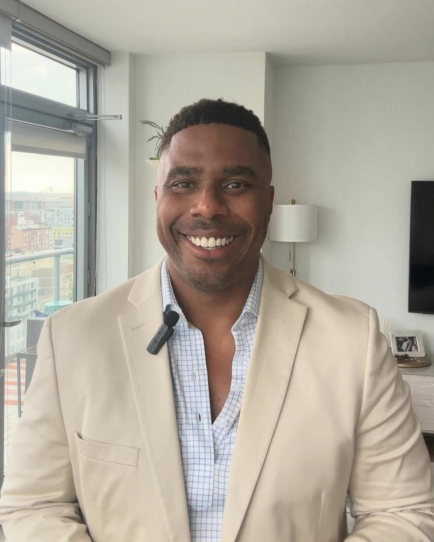 Chip Peoples in his Long Island City apartment